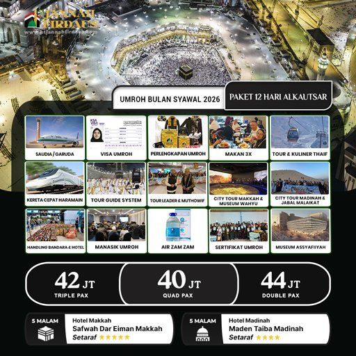 umroh bulan syawal alkautsar 2026 paket 12 hari